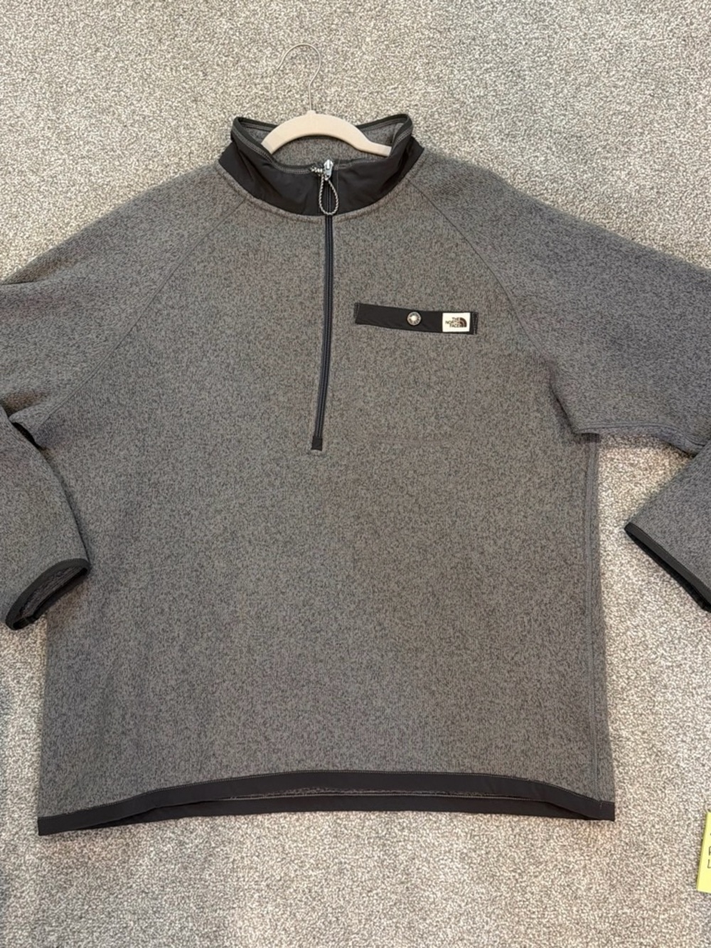 The North Face Men's Gray Quarter-Zip Fleece Sweater